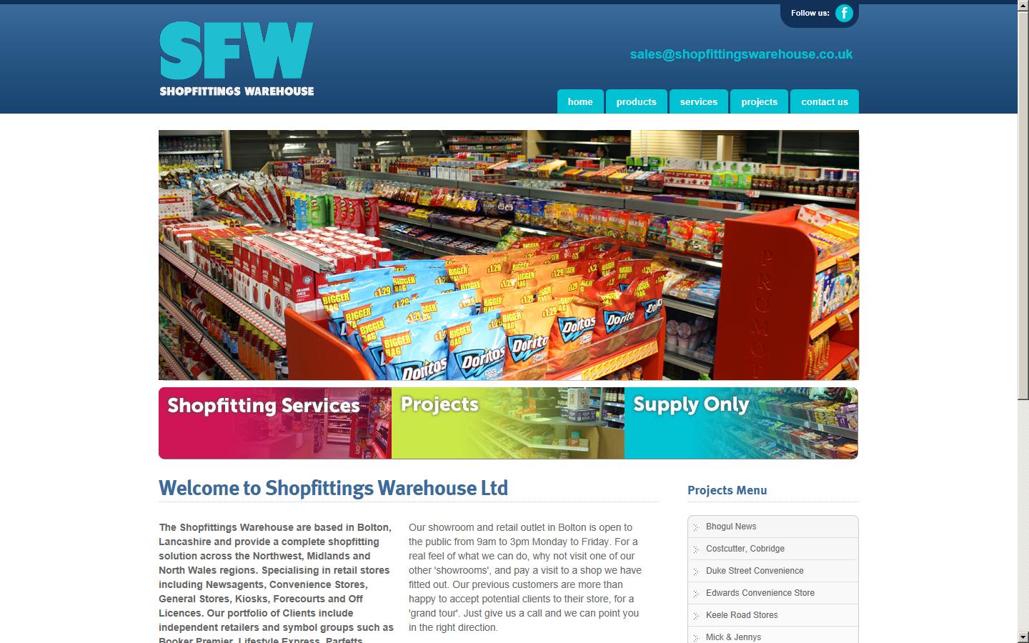 Shop Fittings Warehouse Website