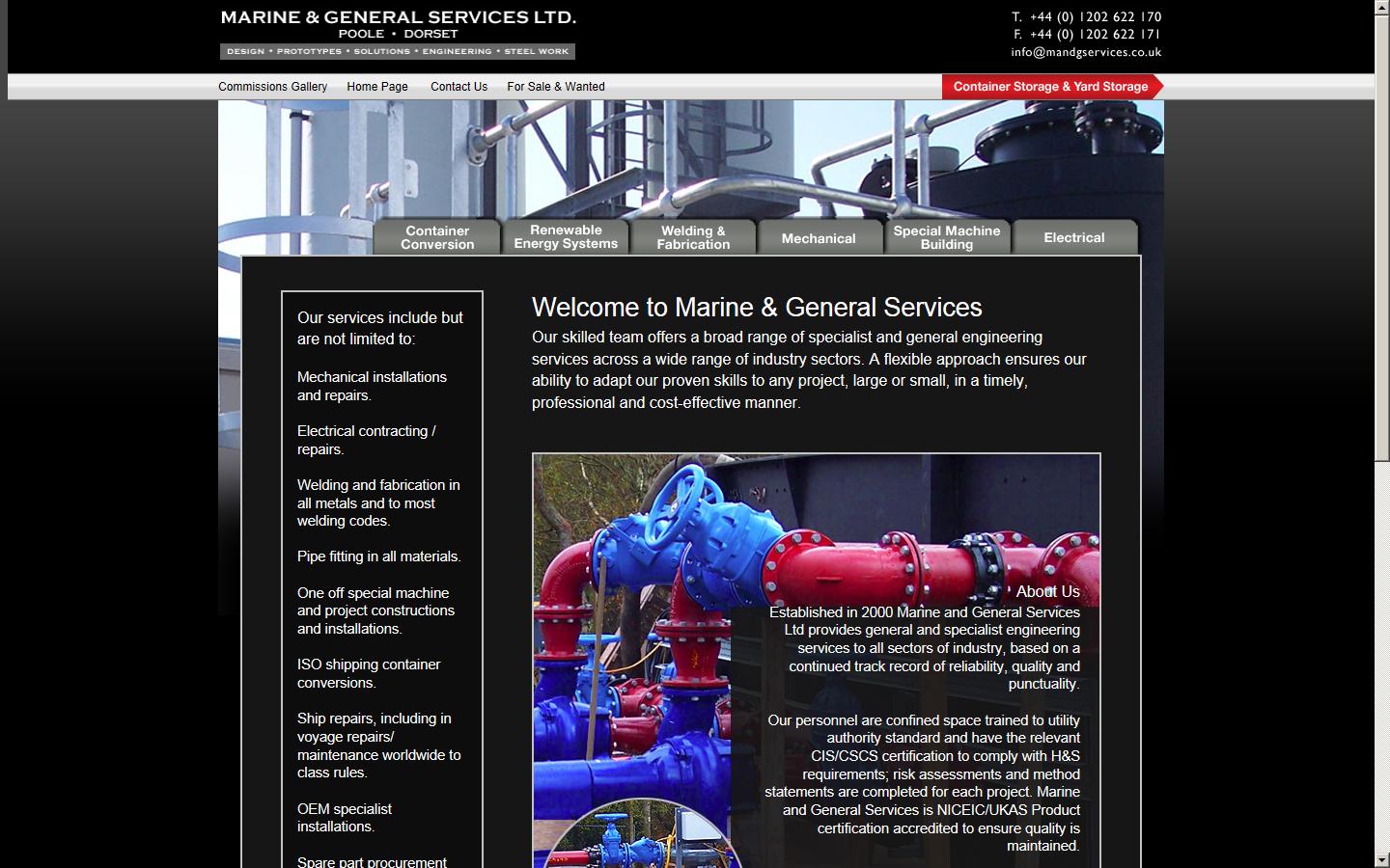 Marine & General Services Ltd Website