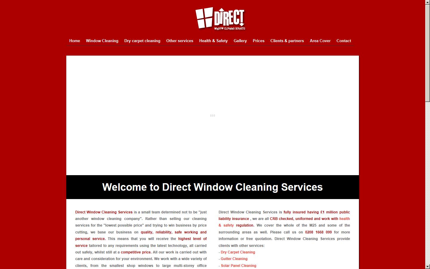 Direct Window Cleaning Services Website