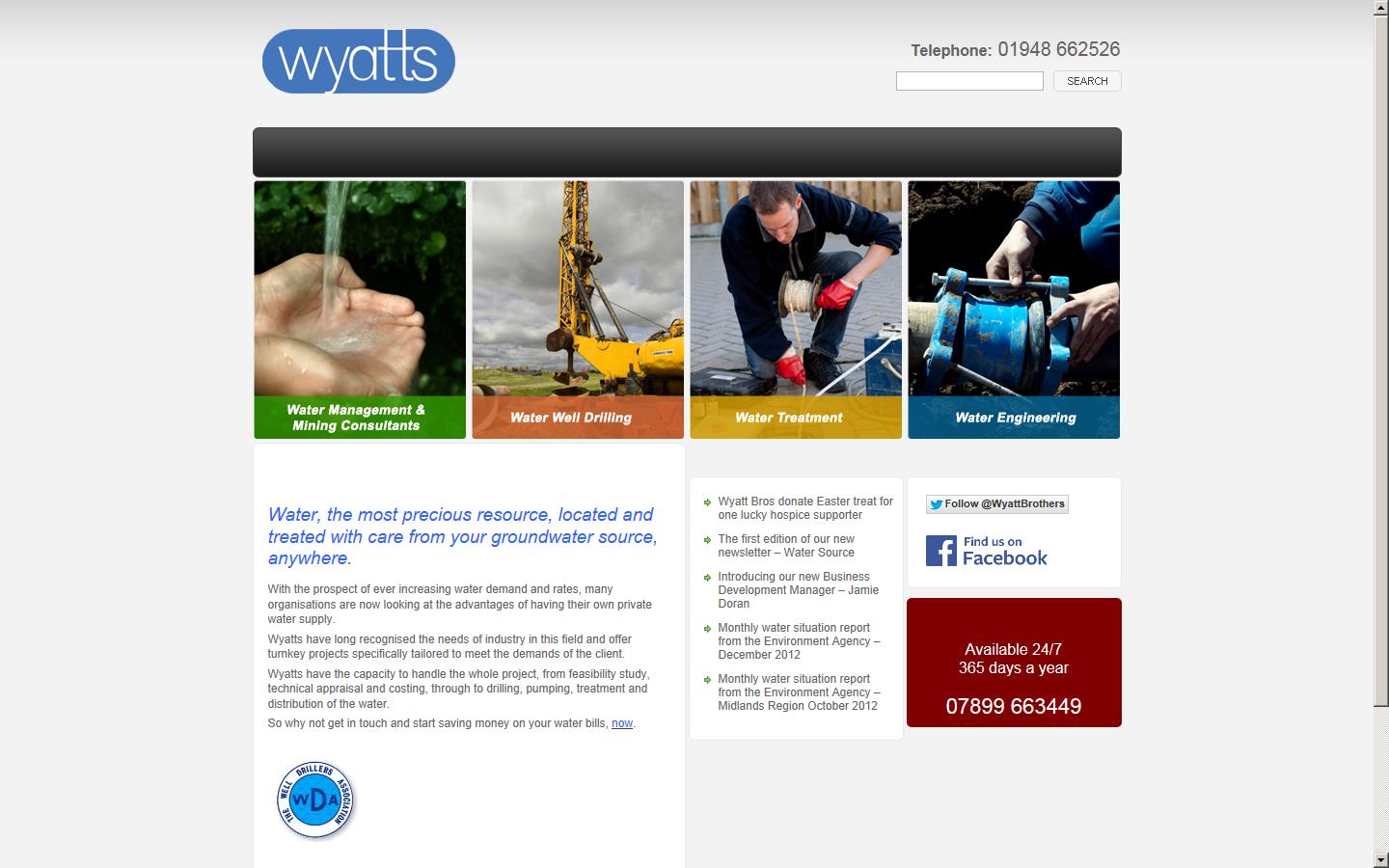 Wyatt Bros (Water Services) Ltd Website