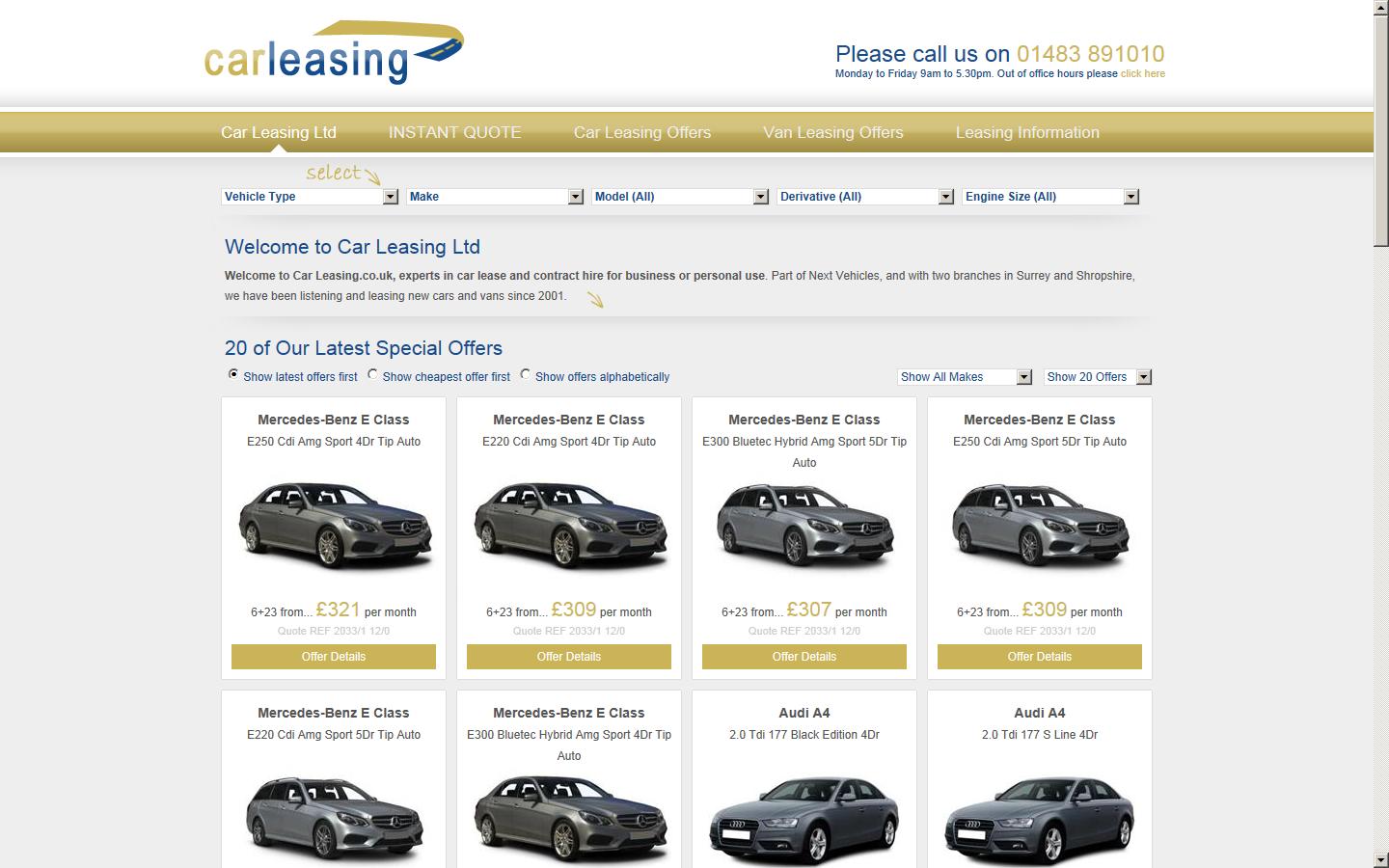 Car Leasing Ltd Website