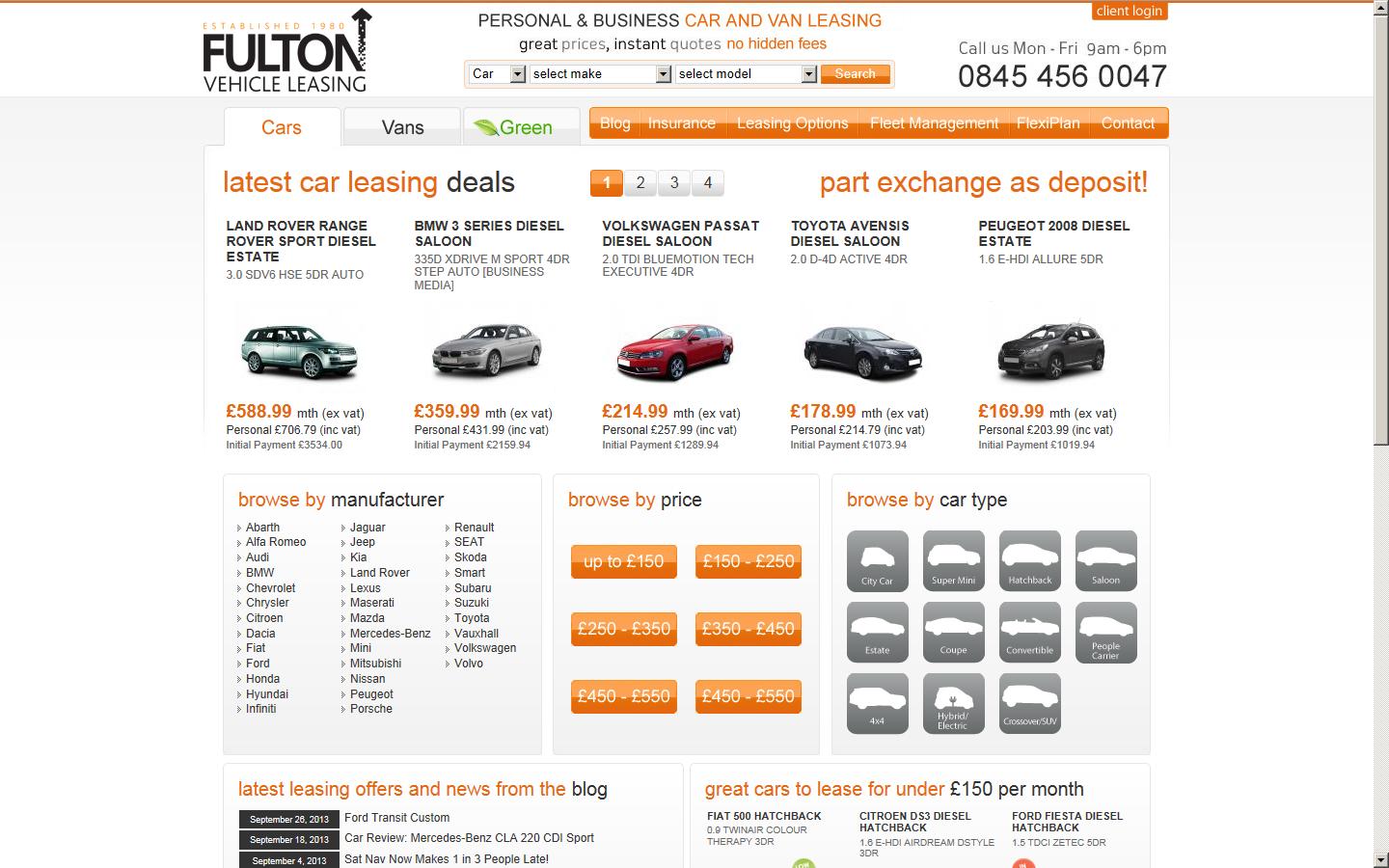 Fulton Vehicle Leasing Website