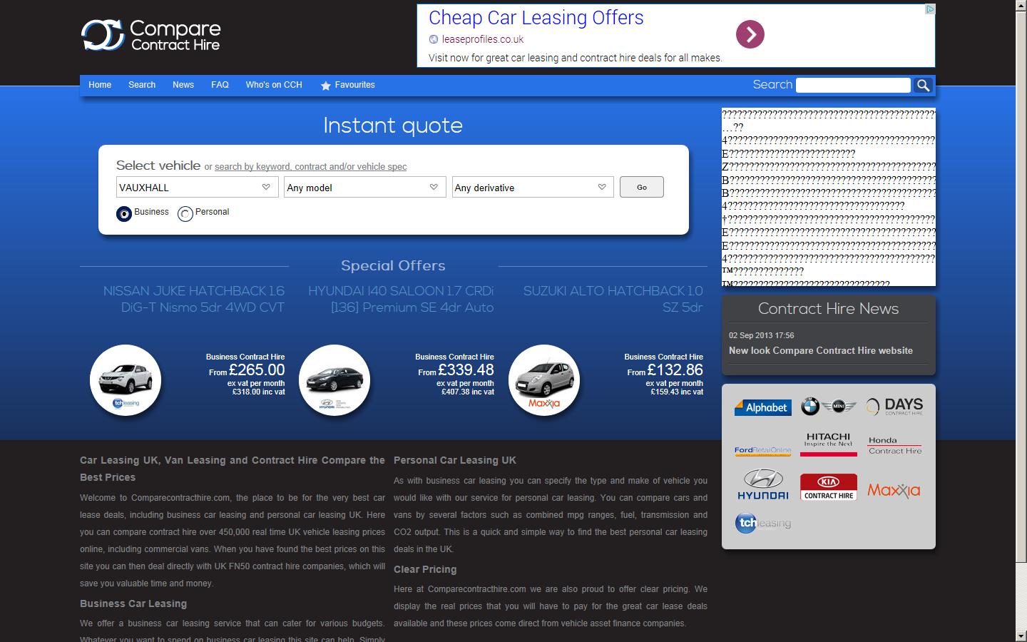 Comparecontracthire.com Website