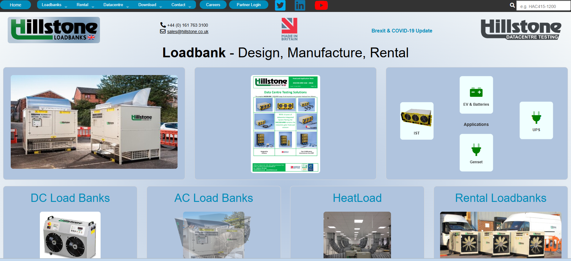 Hillstone Loadbanks Website