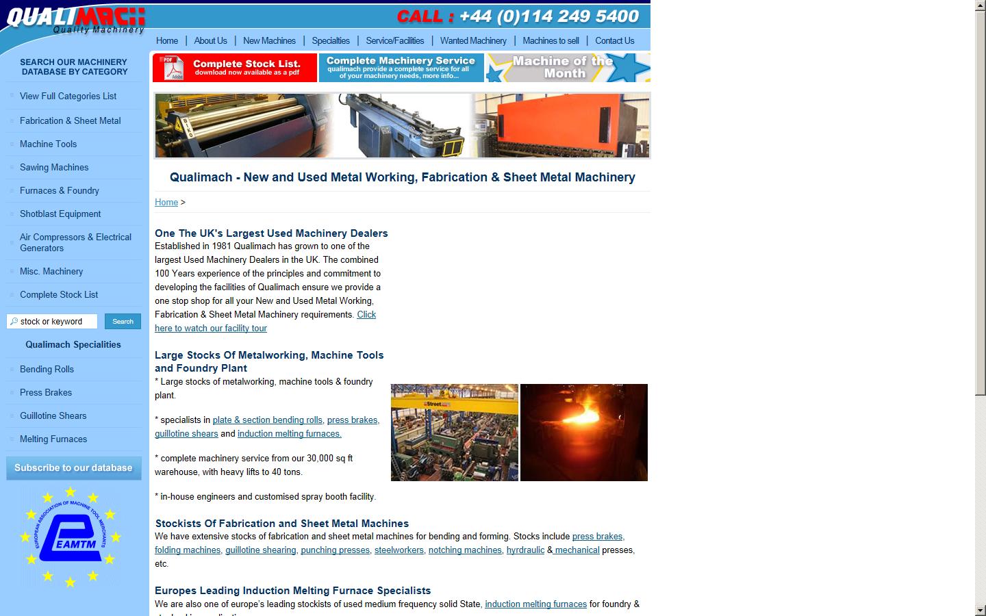 Qualimach Ltd Website