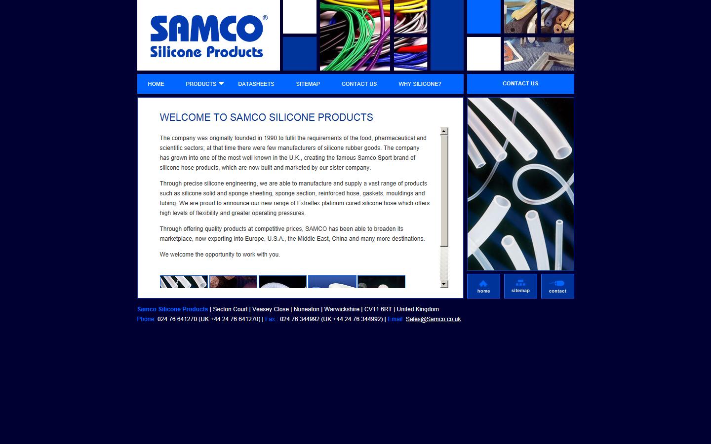 Samco Silicone Products Ltd Website