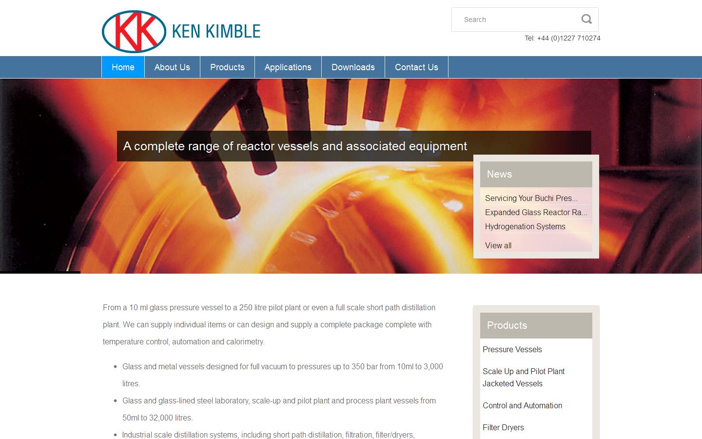 Ken Kimble (Reactor Vessels) Ltd Website