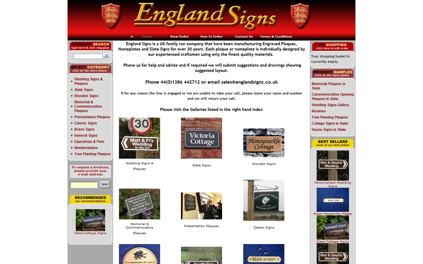 England Signs Website