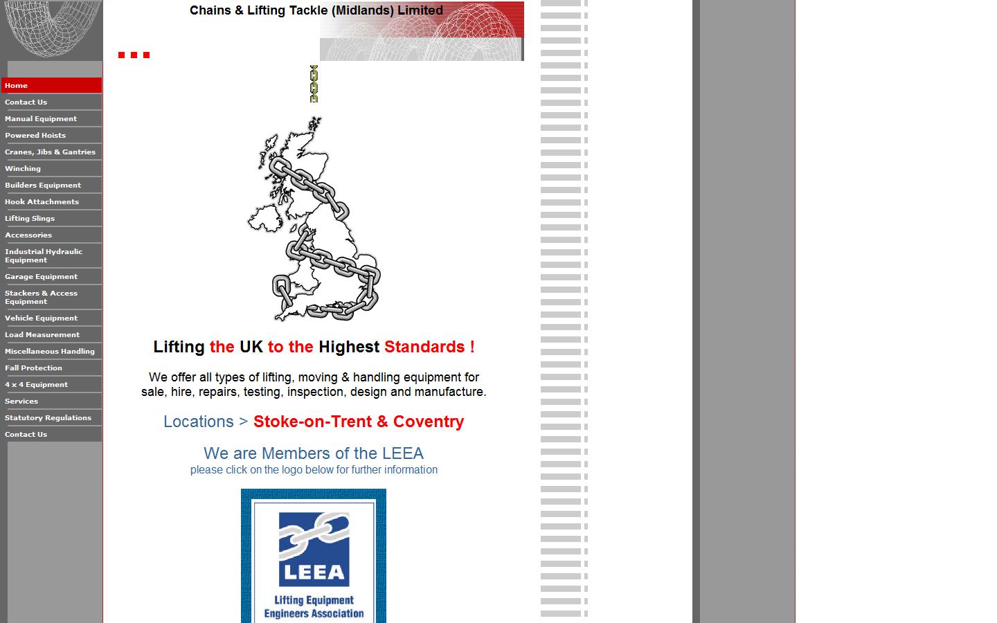Chains & Lifting Tackle Ltd Website