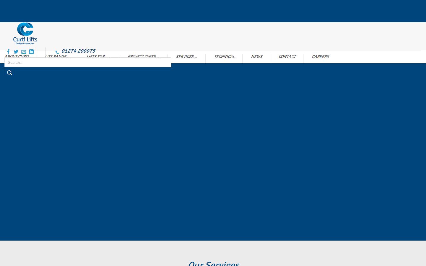 Curti Lifts Services  Website