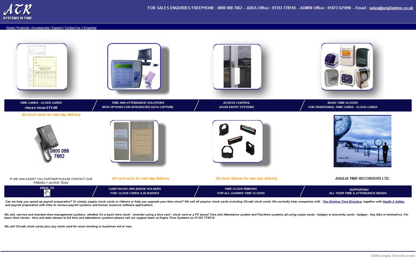 Anglia Time Recorders Ltd Website