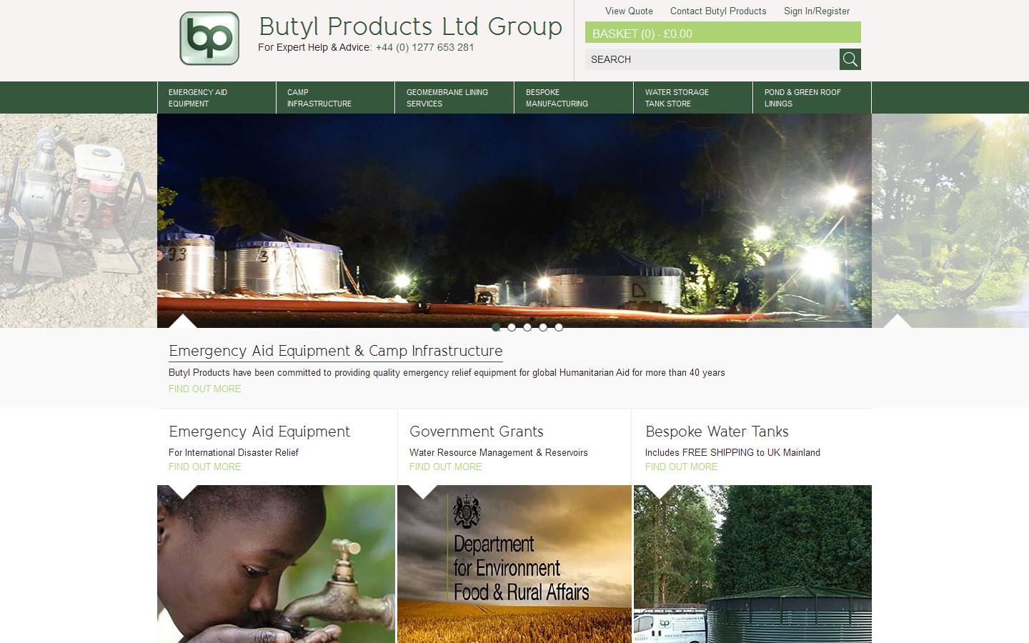 Butyl Products Ltd Website