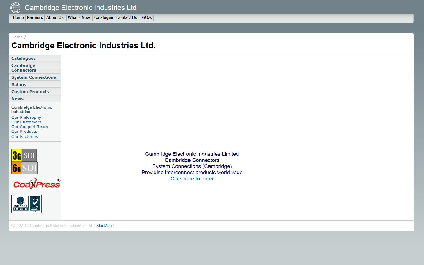Cambridge Connectors Ltd Website