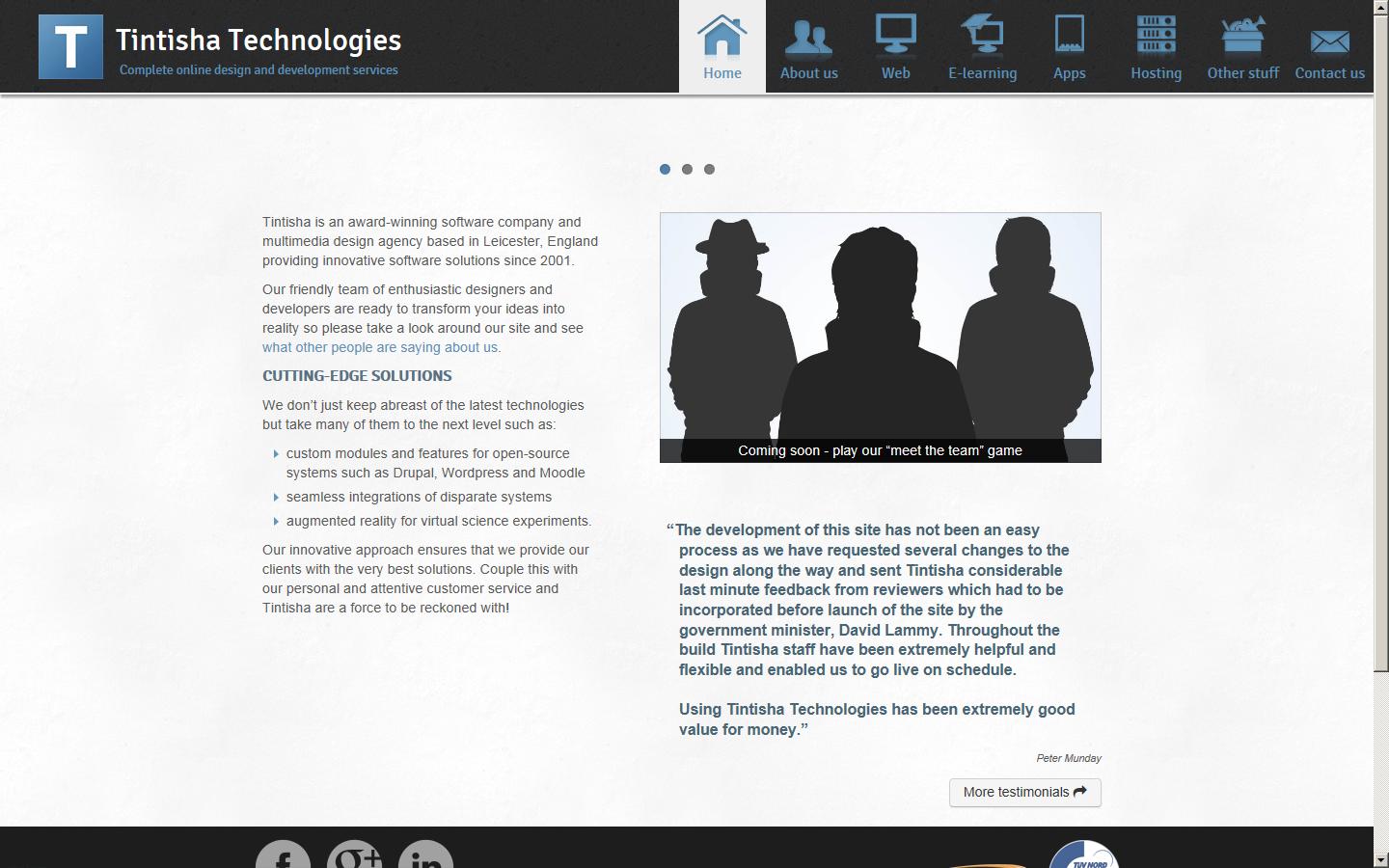 Tintisha Technologies Website