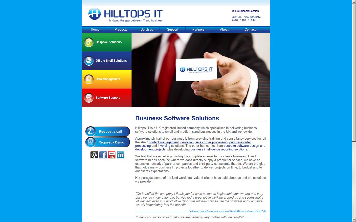 Hilltops IT Consultancy Services Ltd Website