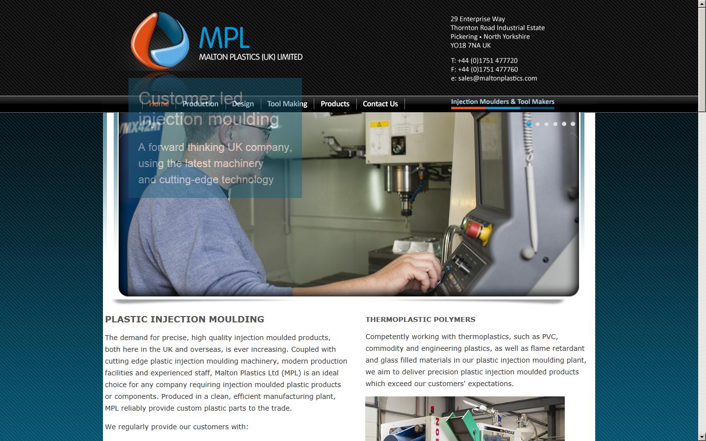 Malton Plastics UK Ltd Website