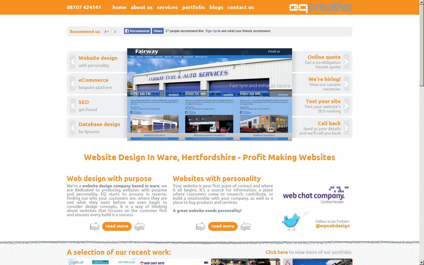 EQ Creative Ltd Website