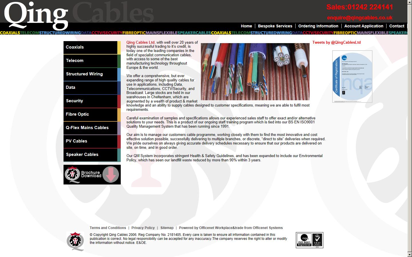 Qing Cables Website