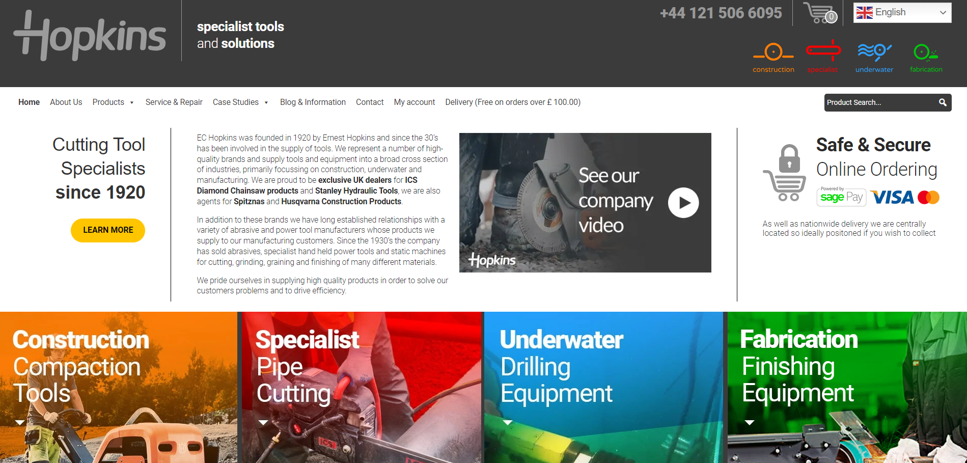 E C Hopkins Ltd Website