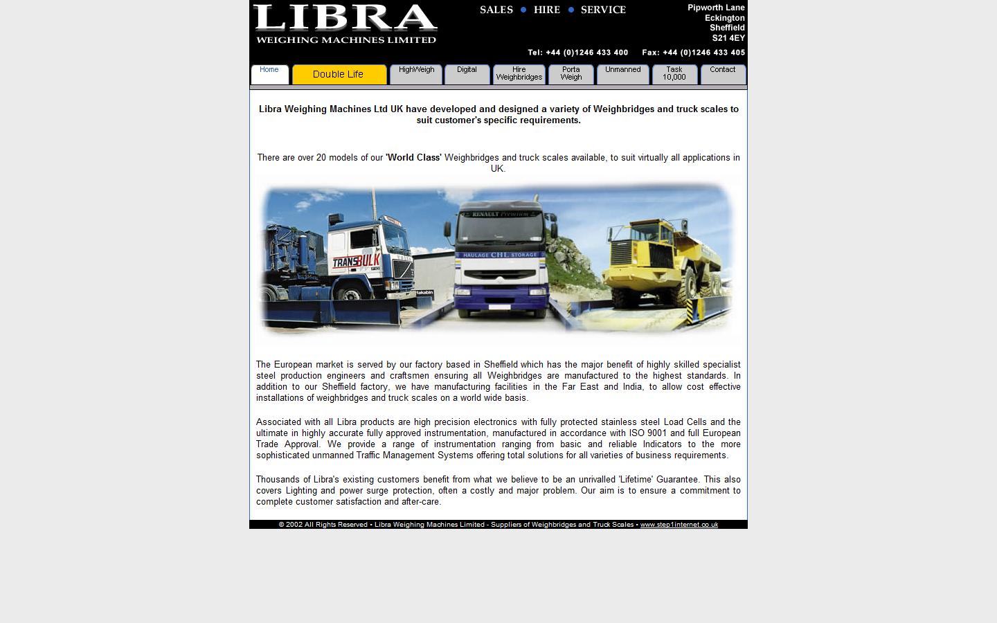 Libra Weighing Machines Ltd Website