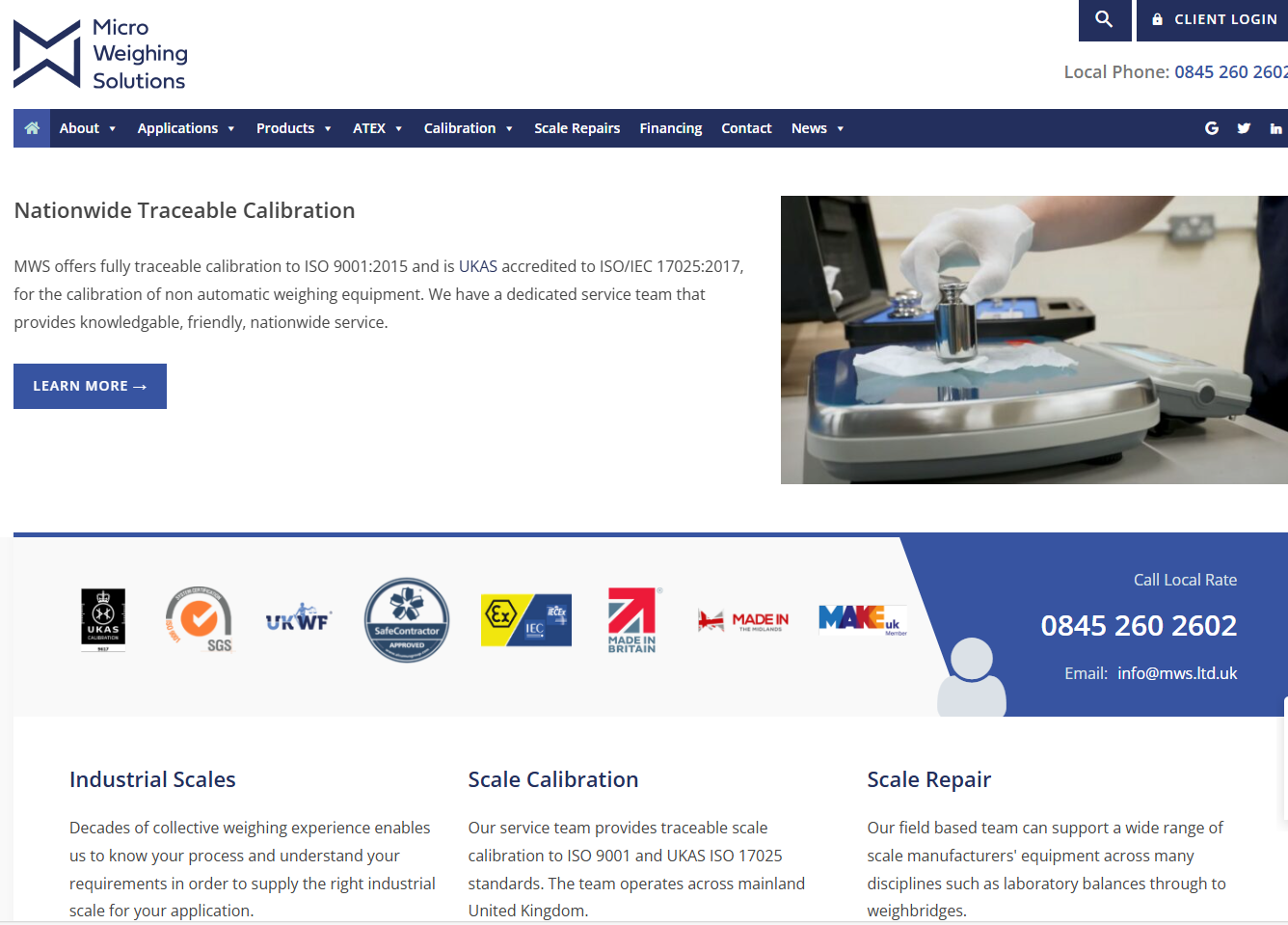 Micro Weighing Systems Ltd Website