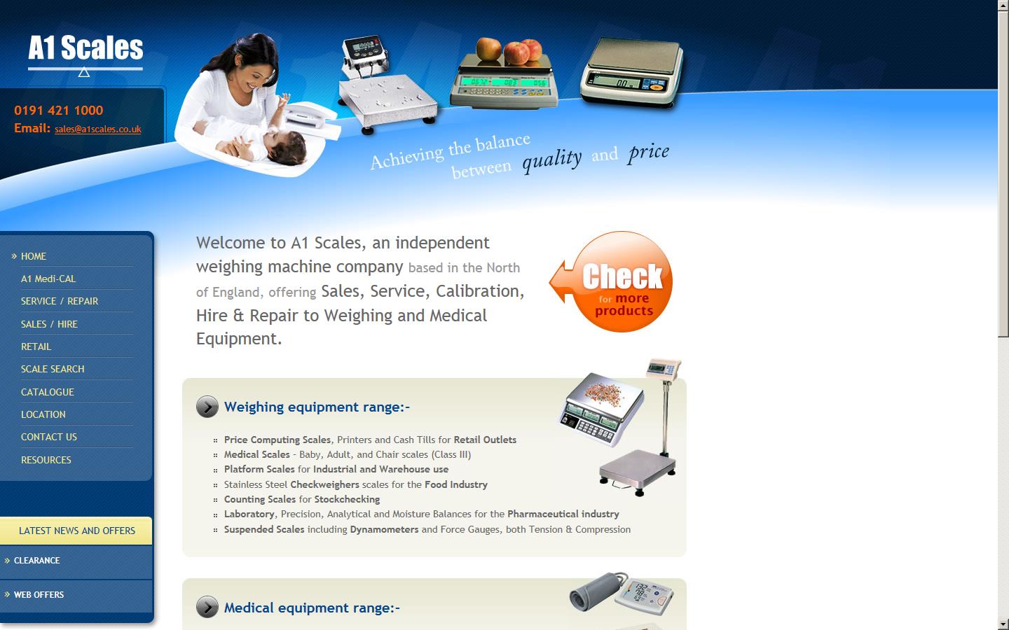A1 Scales Ltd Website