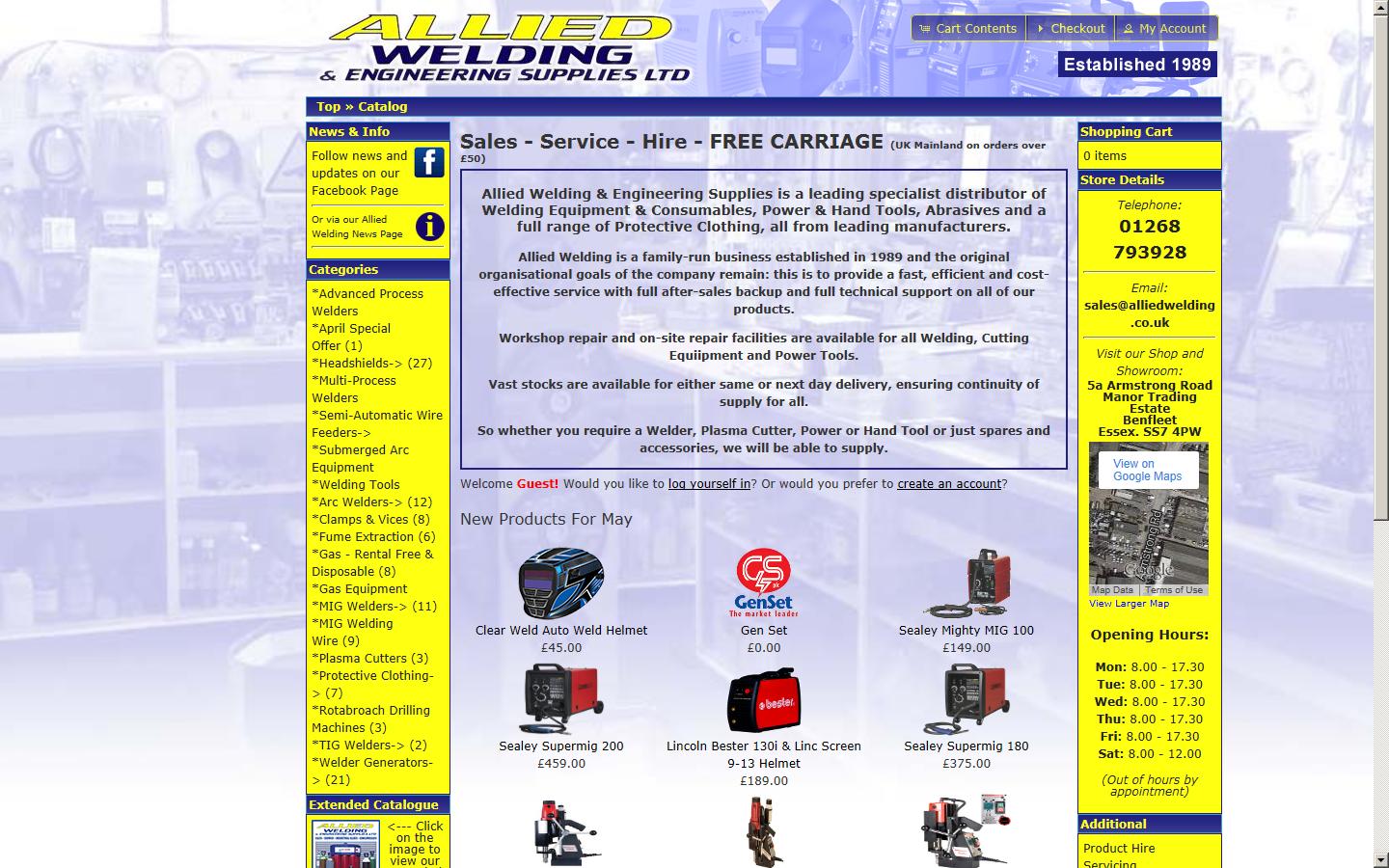 Allied Welding & Engineering Supplies Website