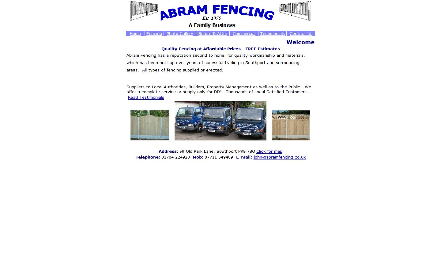 Abram Fencing Website