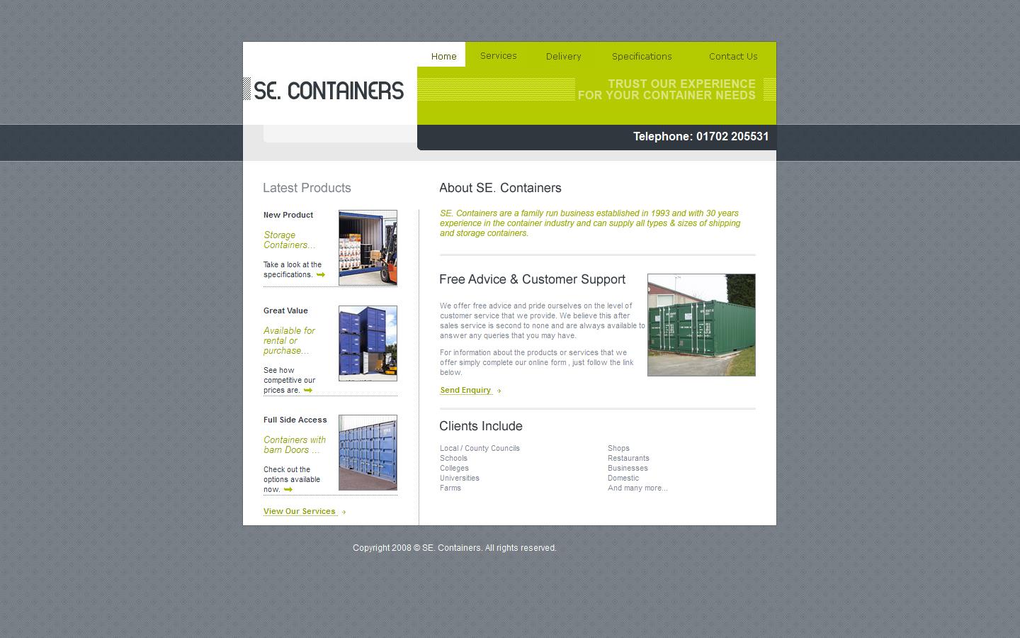 SE Containers Website