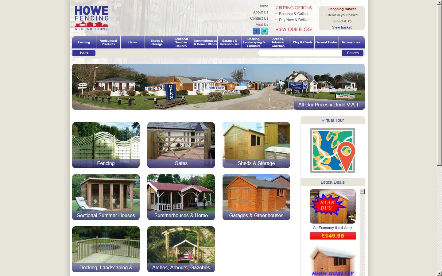 Howe Fencing & Sectional Buildings Website