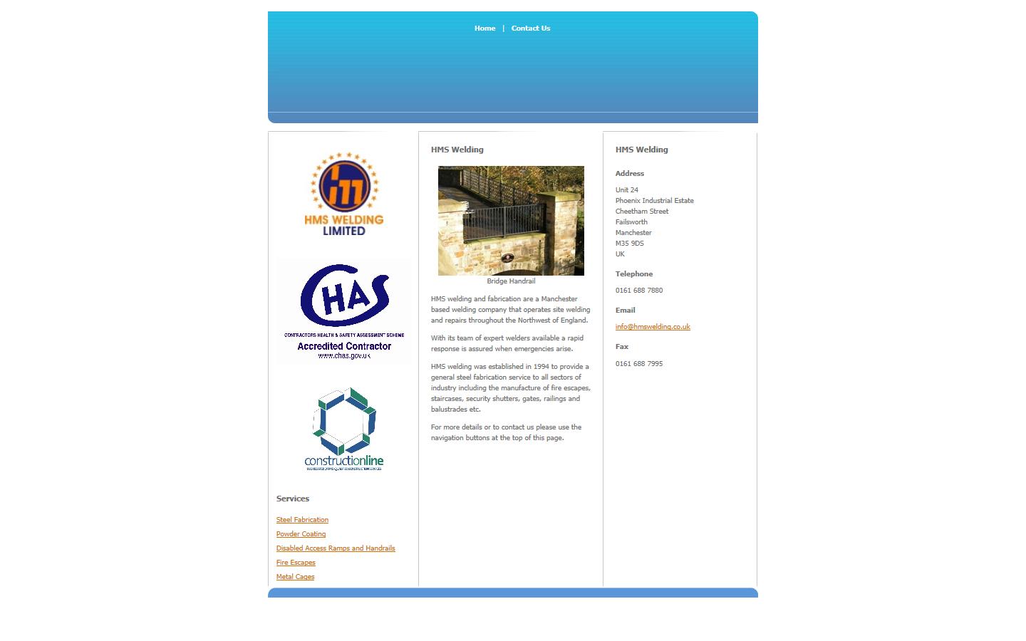 H M S Welding Ltd Website