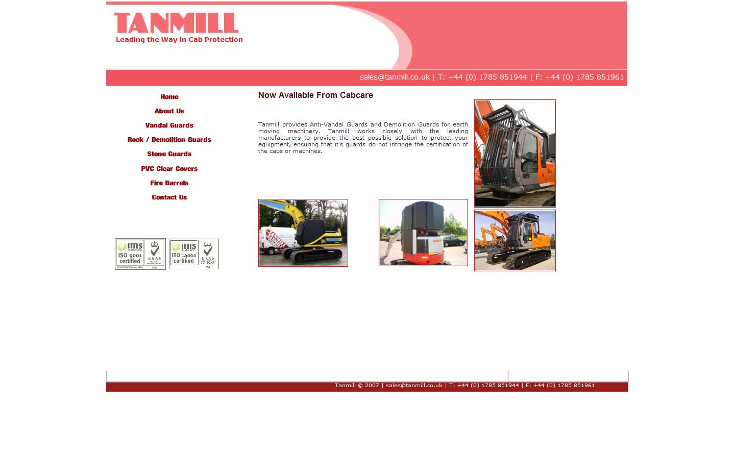 Tanmill Ltd Website