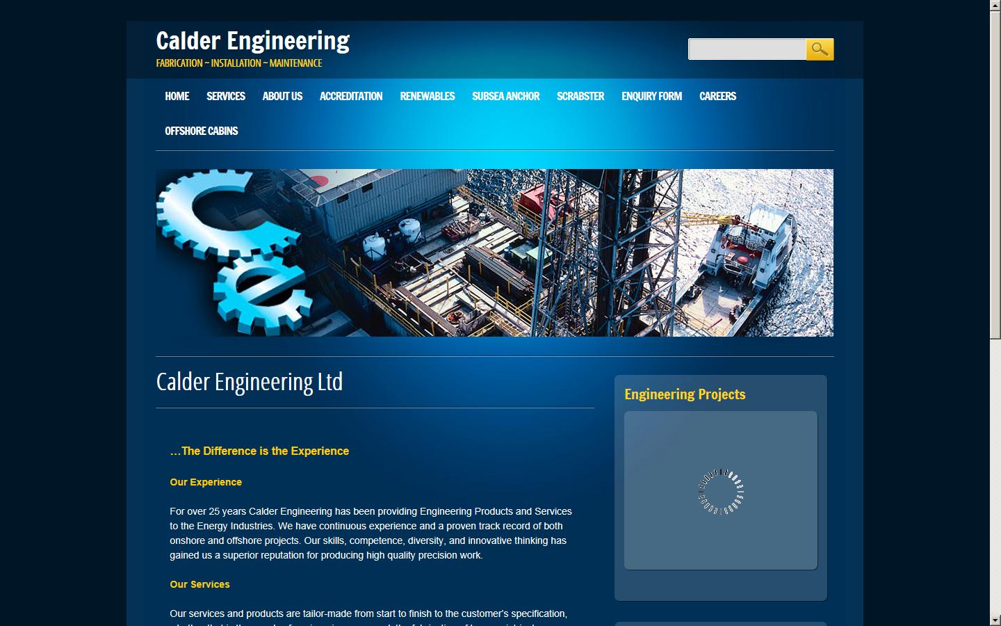 Calder Engineering Ltd Website
