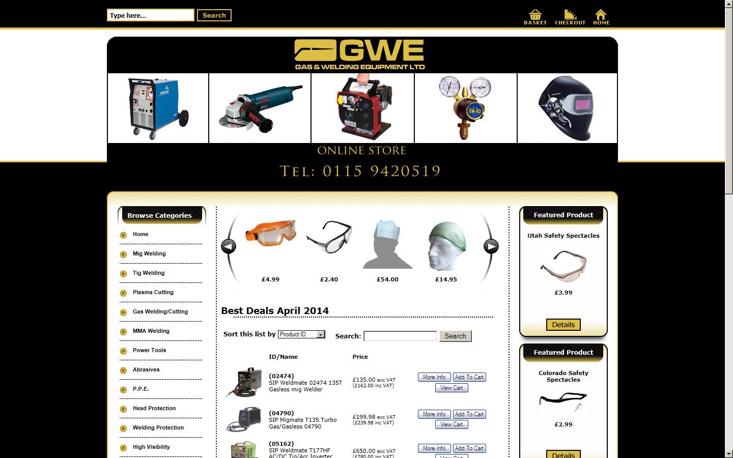 Gas & Welding Equipment  Ltd Website