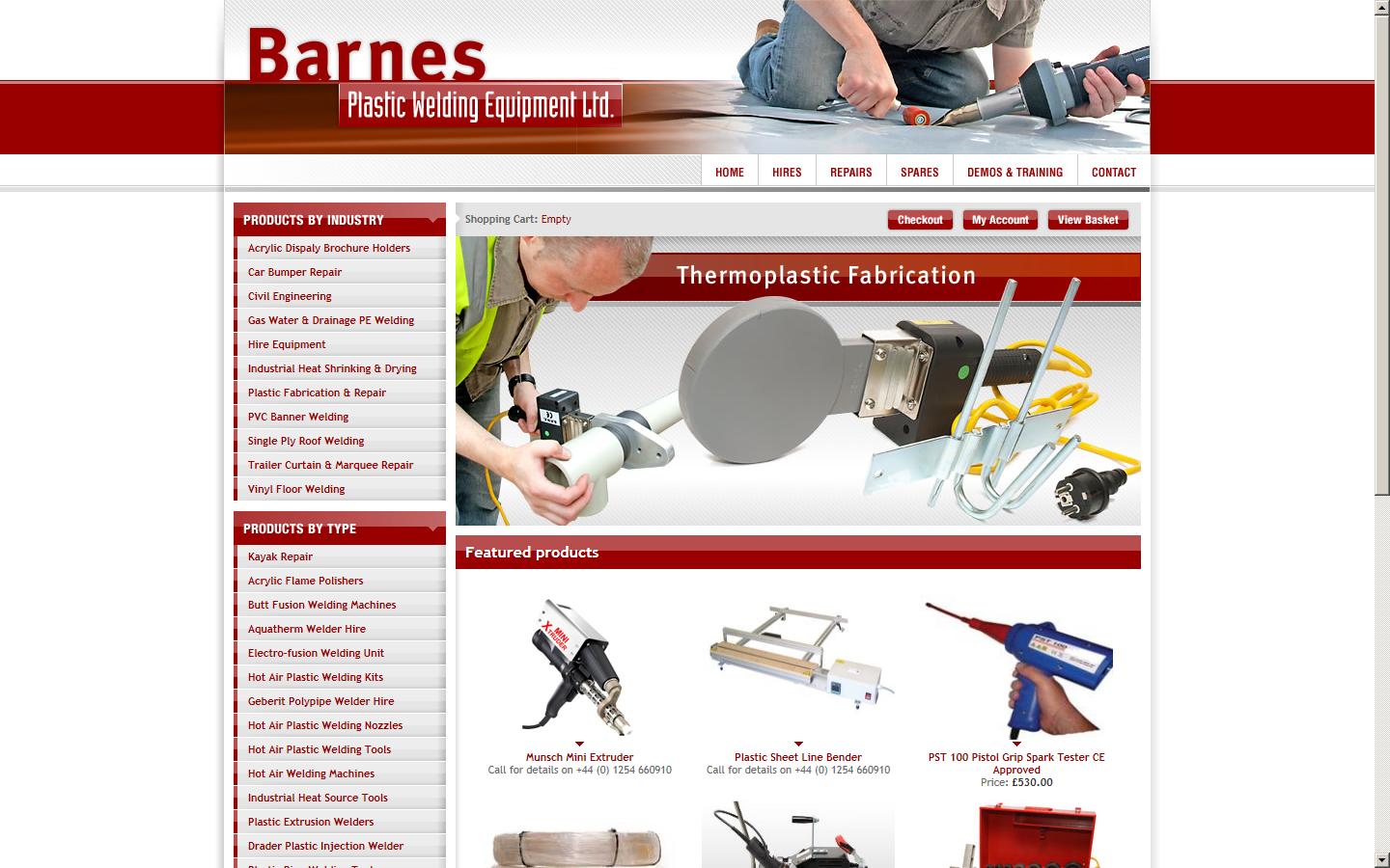 Barnes Plastic Welding Equipment  Ltd Website