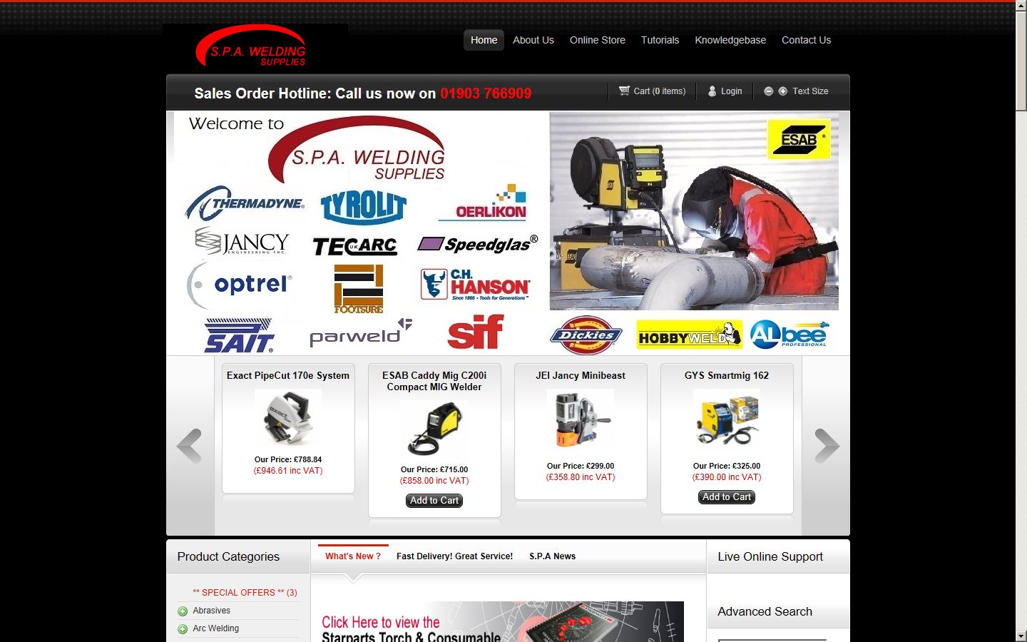 S.P.A. Welding Supplies Limited Website