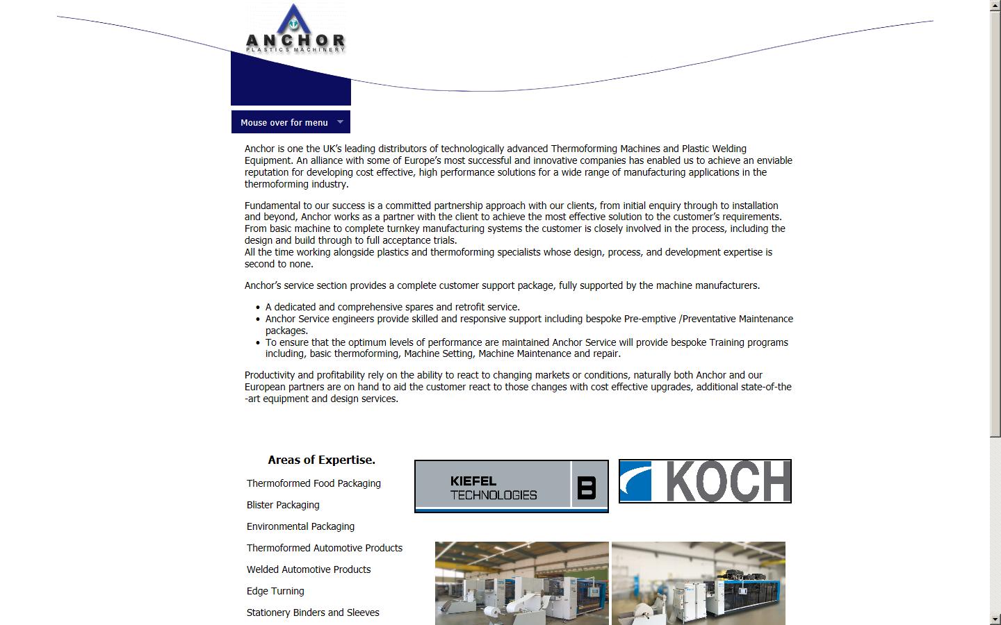 Anchor Plastics Machinery Website