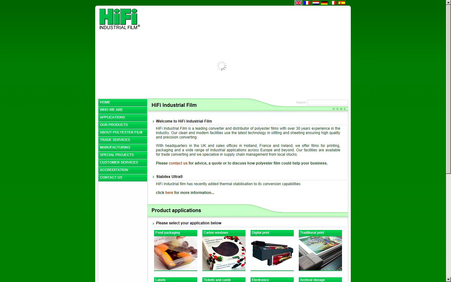 HiFi Polyester Film Ltd Website
