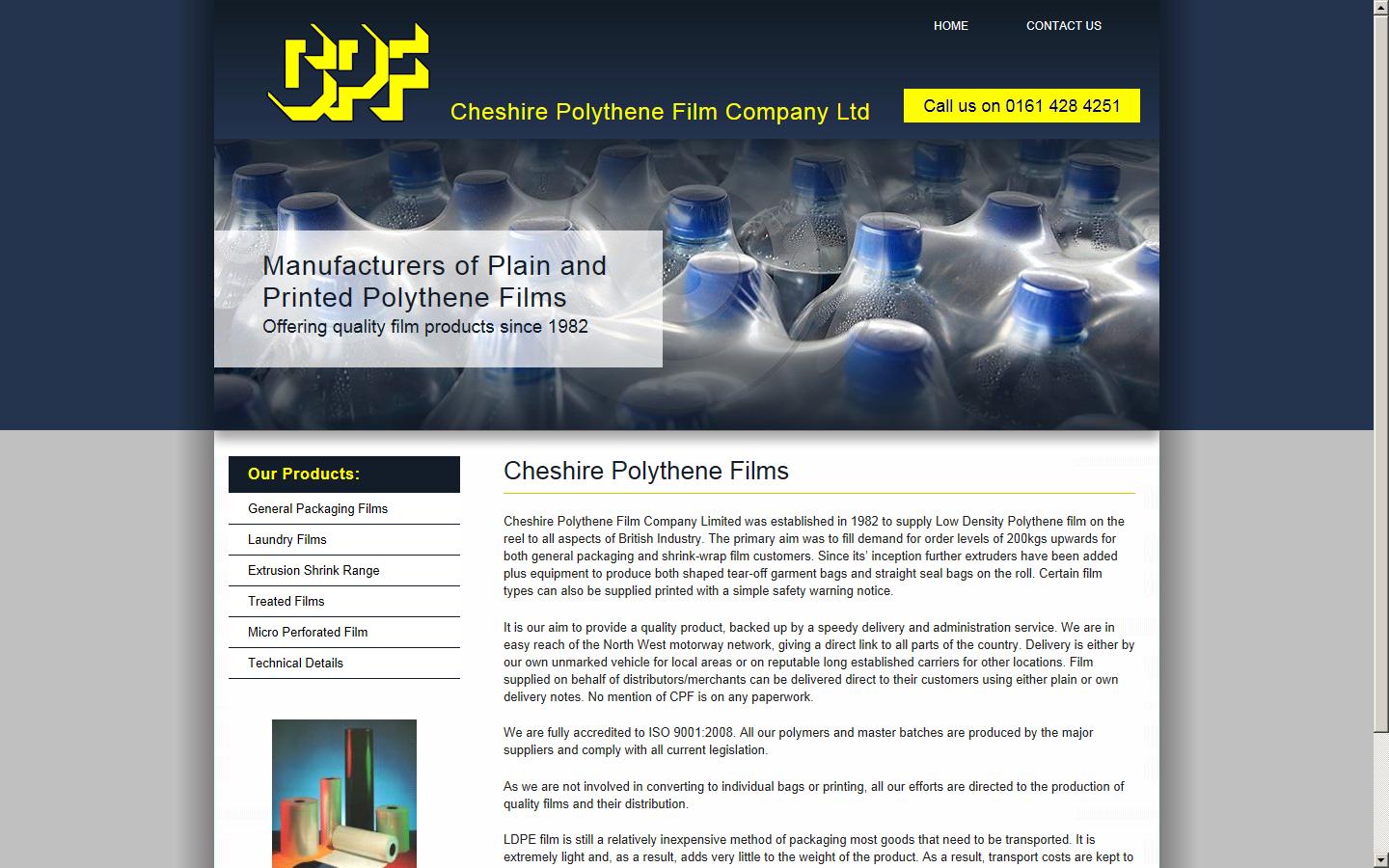 Cheshire Polythene Film Co Ltd Website