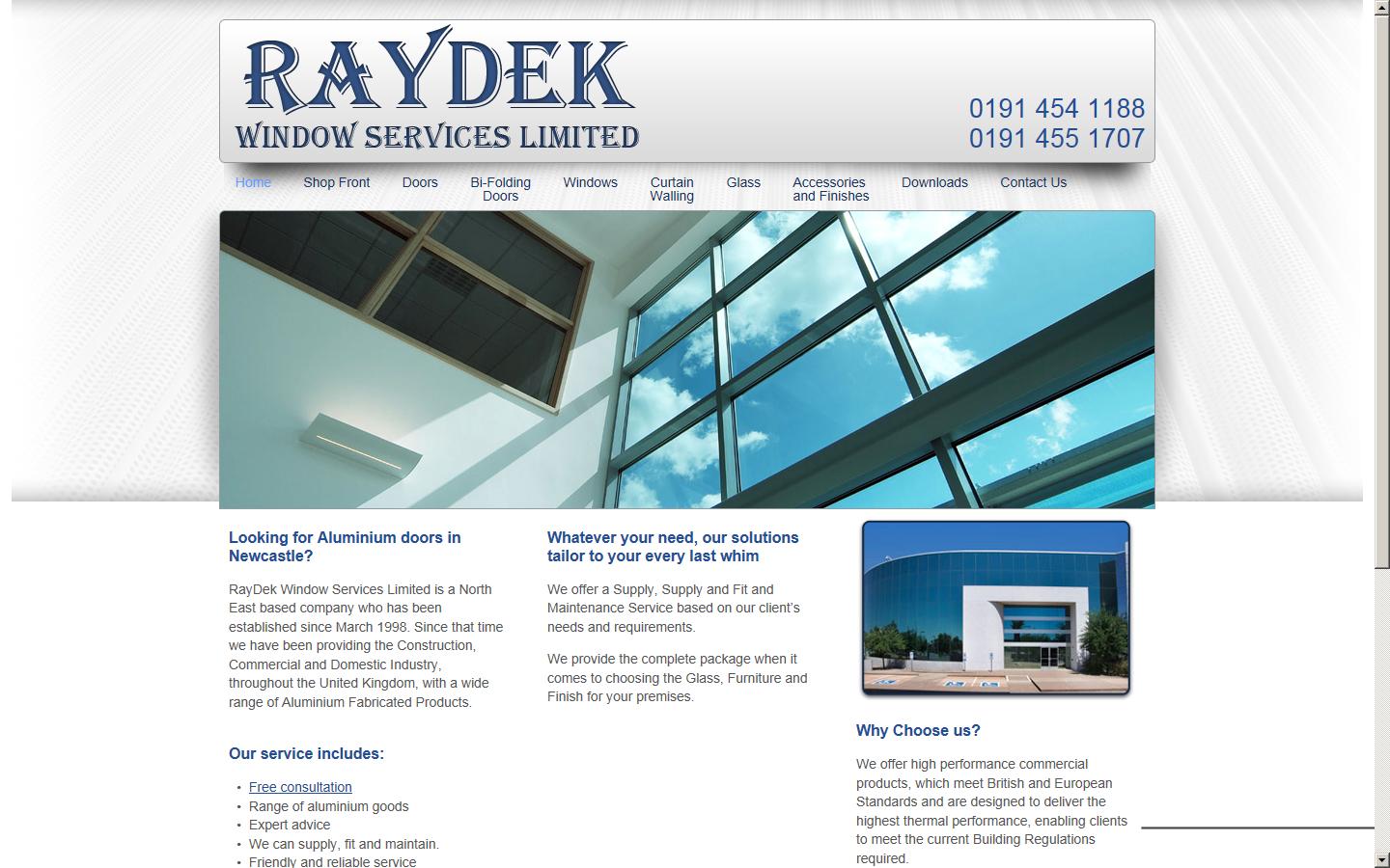 Raydek Window Services Website