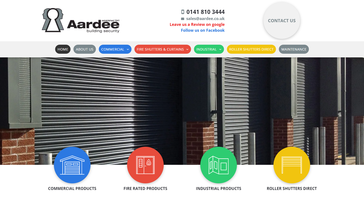 Aardee Security Shutters Ltd Website