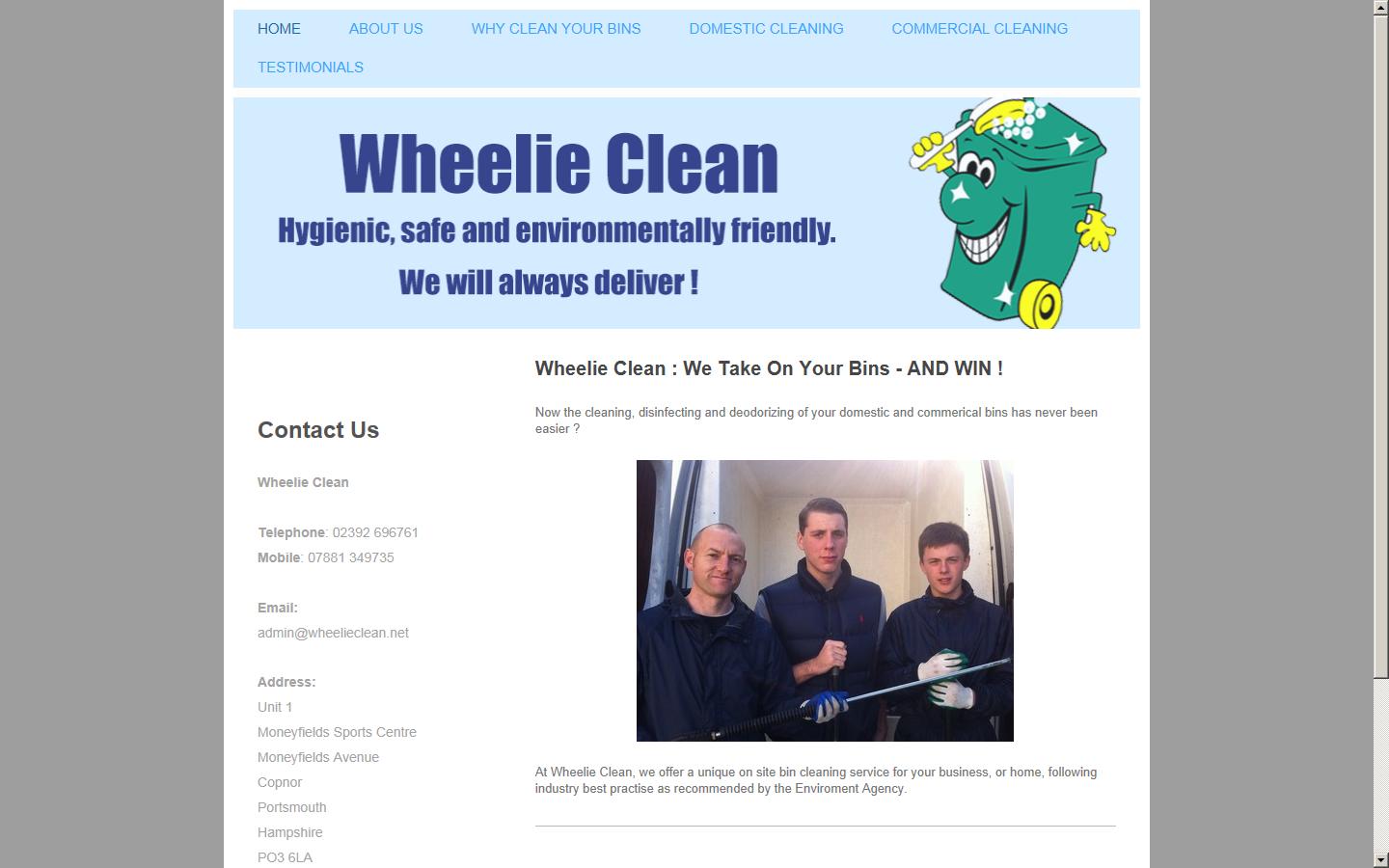 Wheelie Clean Website