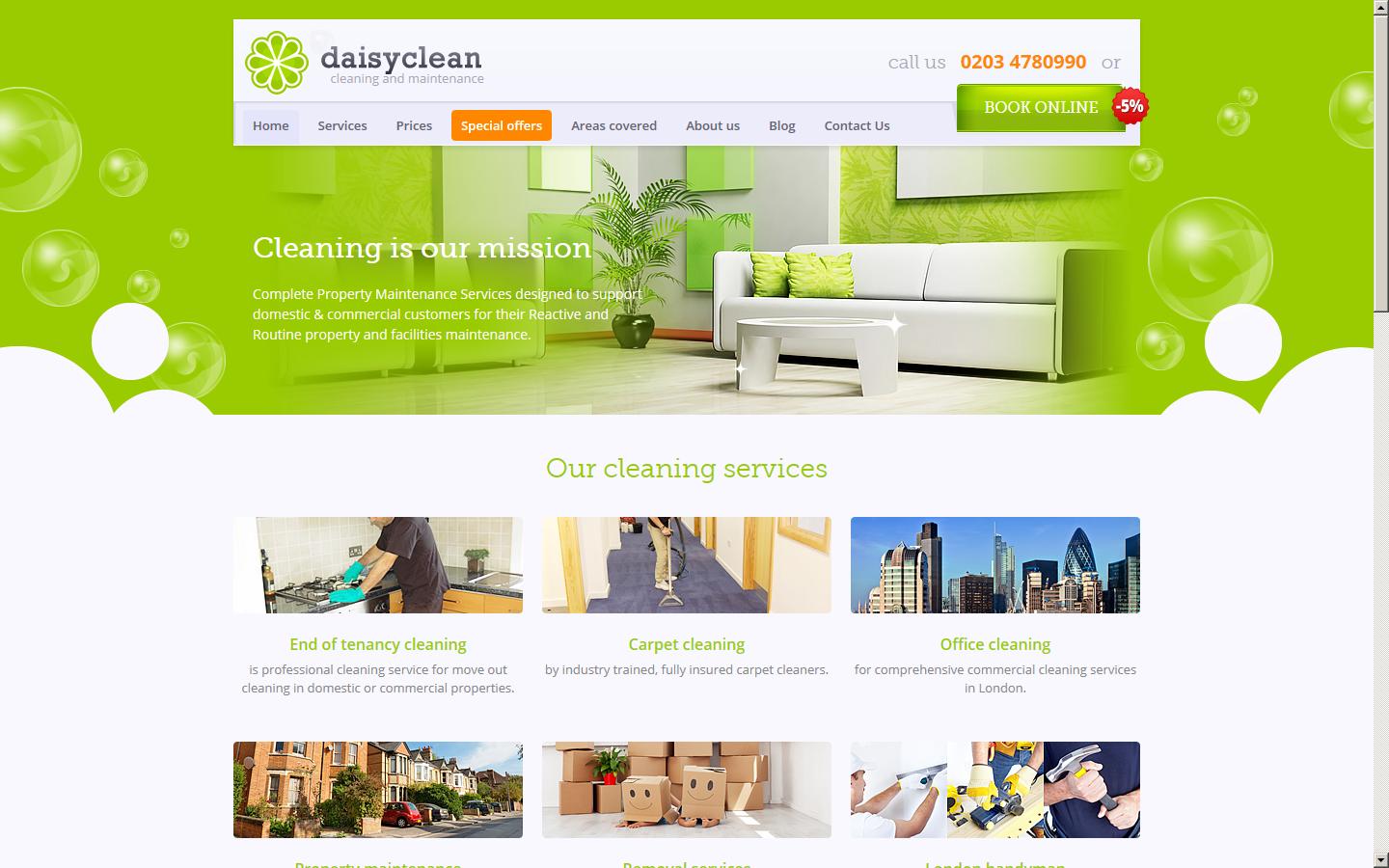 Daisyclean Ltd. Website