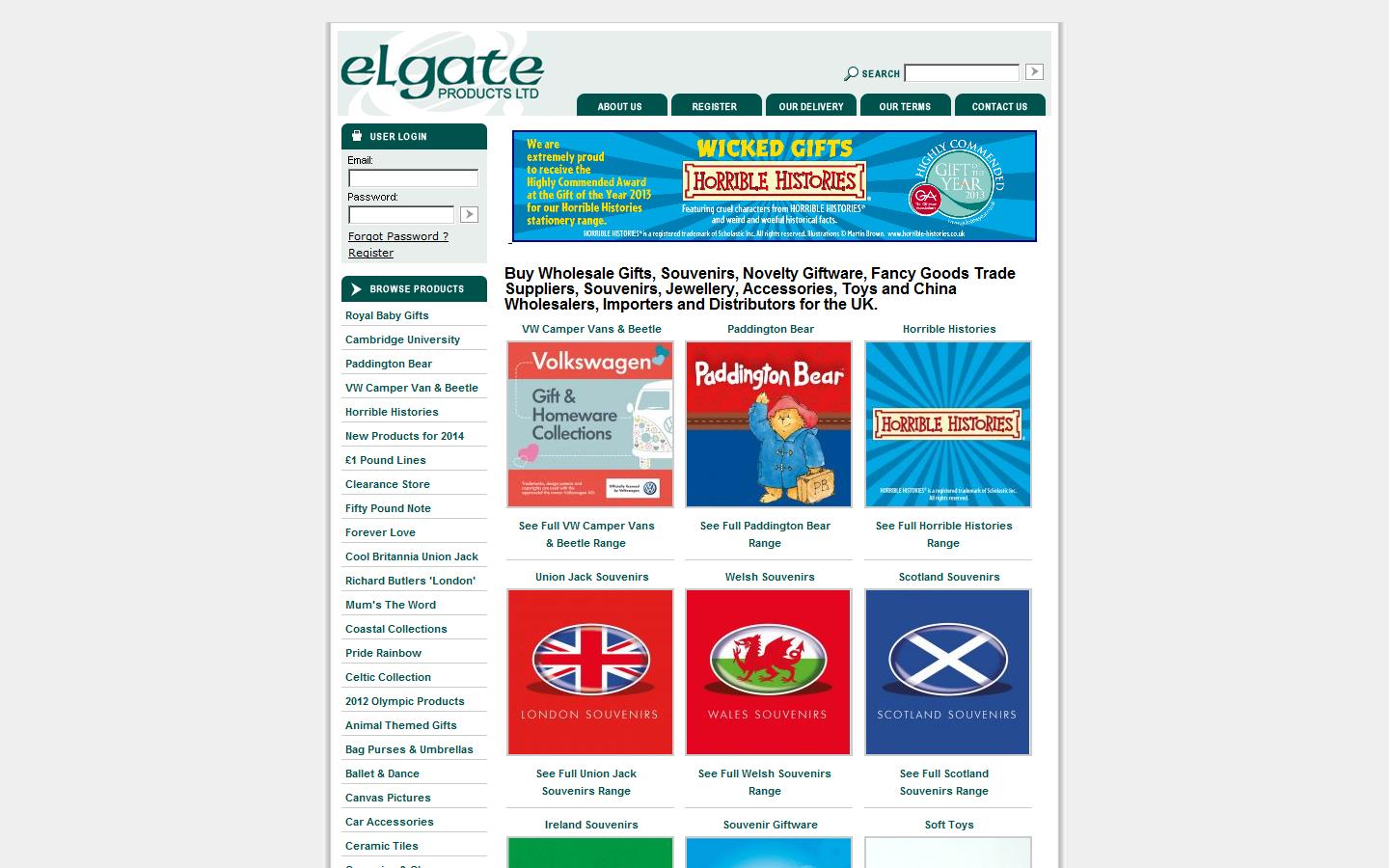 Elgate Products Limited Website
