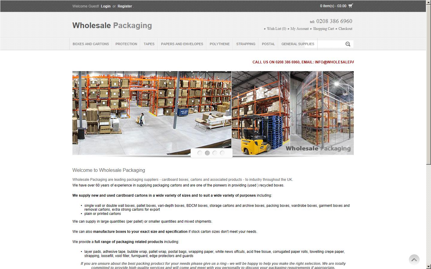Wholesale Packaging Website