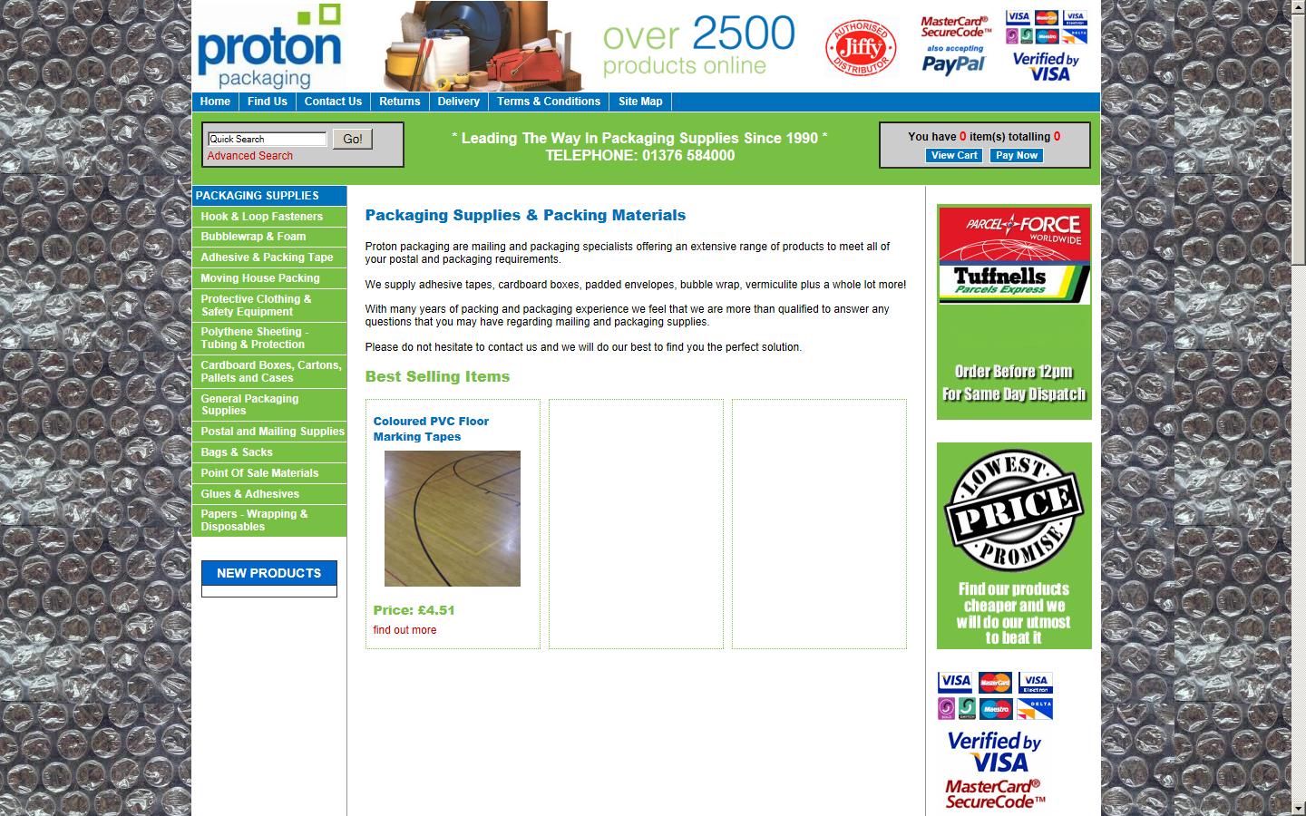 Proton Supplies Website