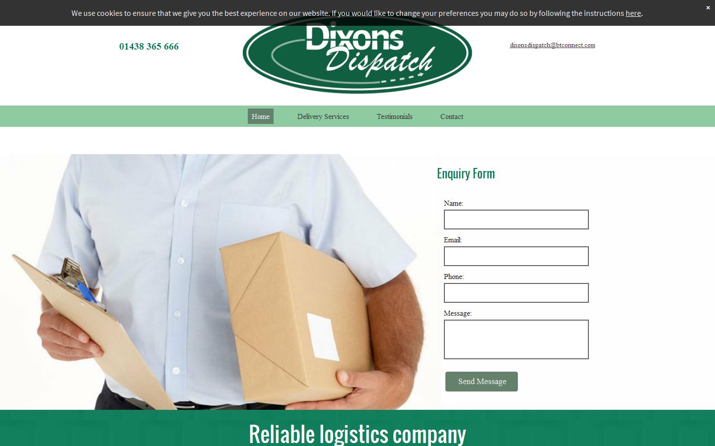 Dixons Dispatch Ltd Website