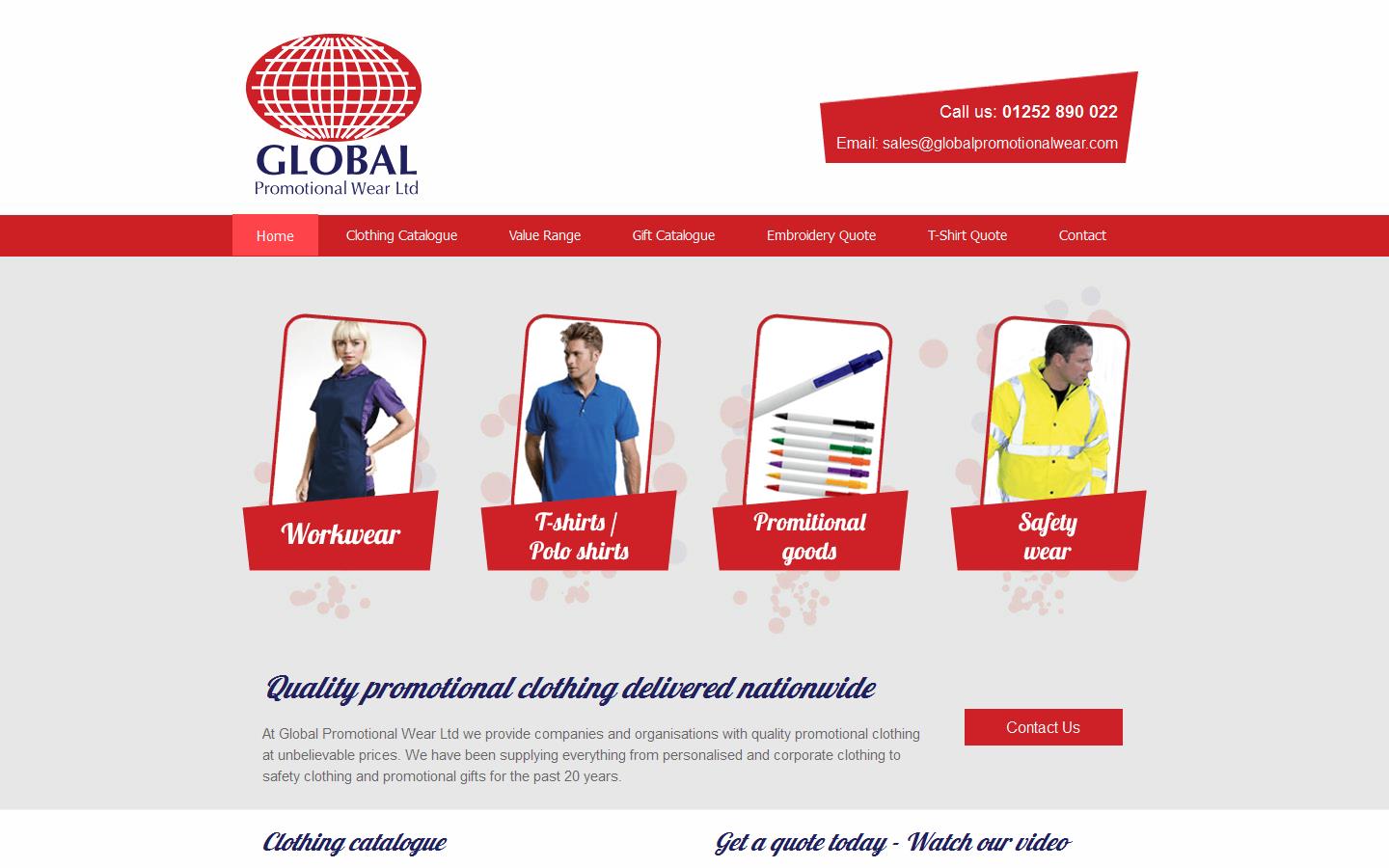 Global Promotional Wear Ltd Website