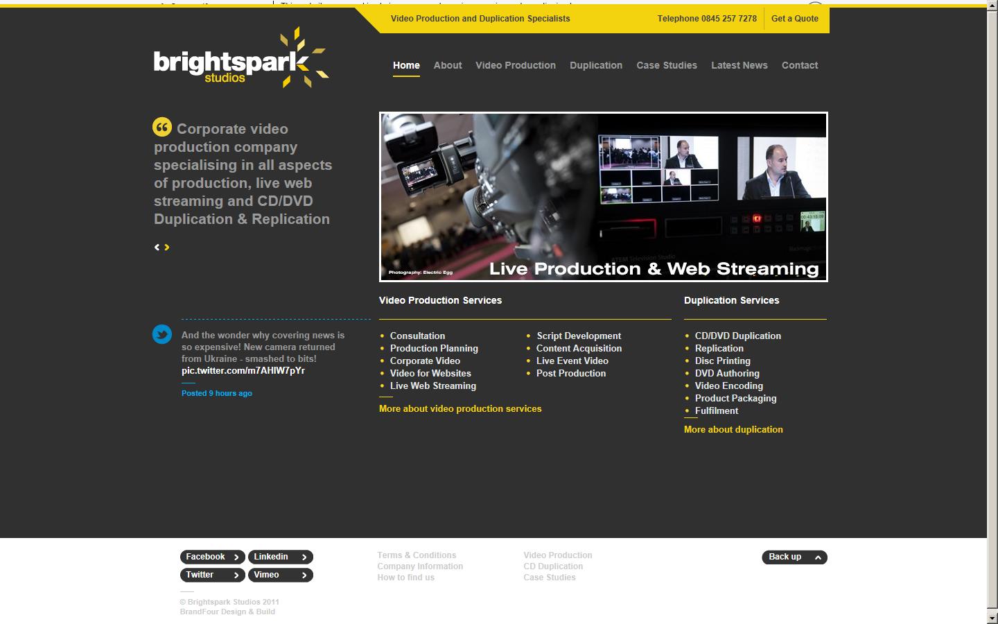 Bright Spark Studios Website