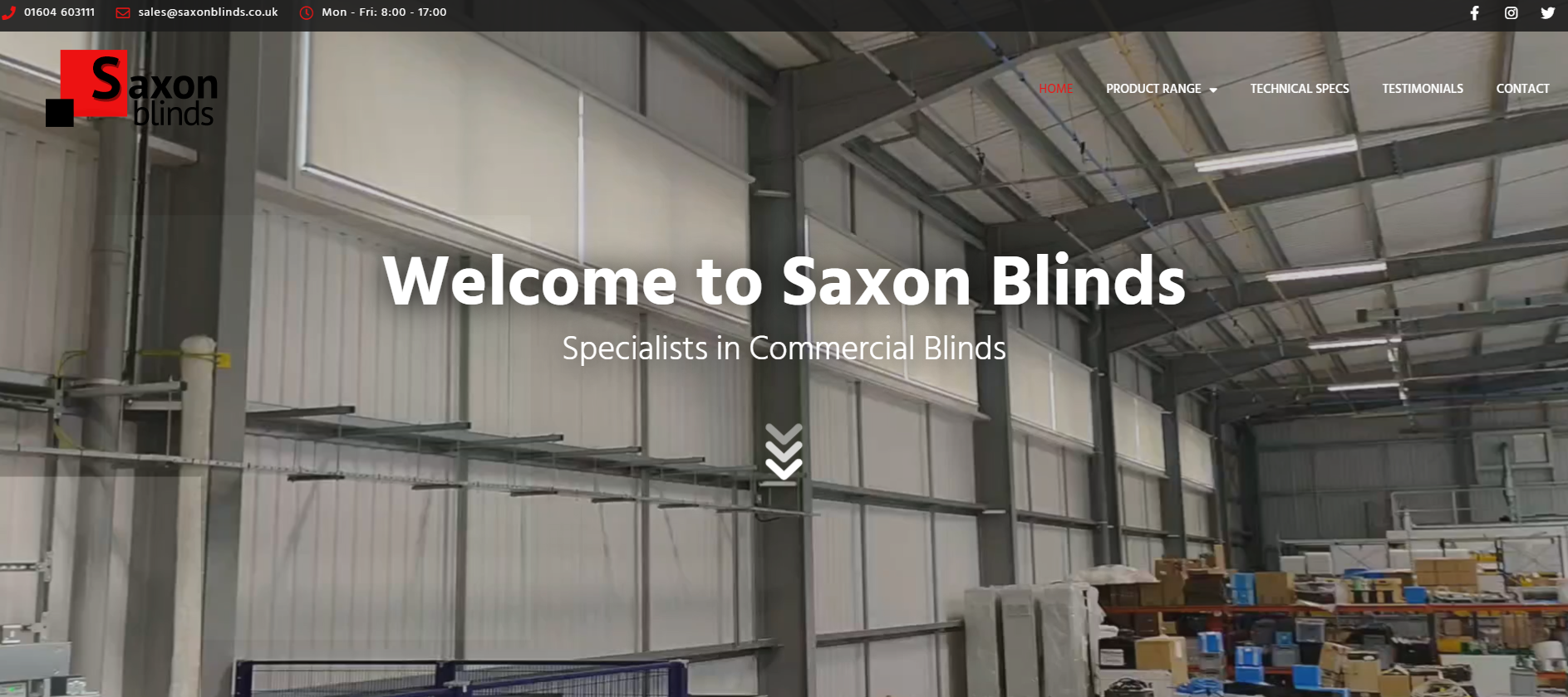 Saxon Blinds Ltd Website